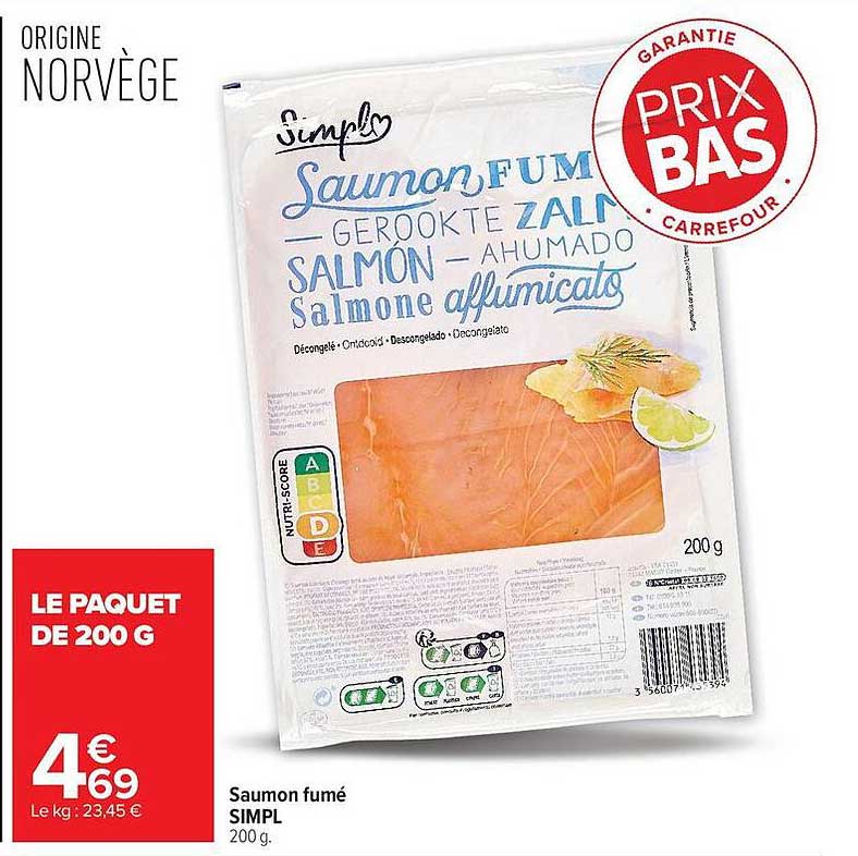 Saumon fumé SIMPL 200 g