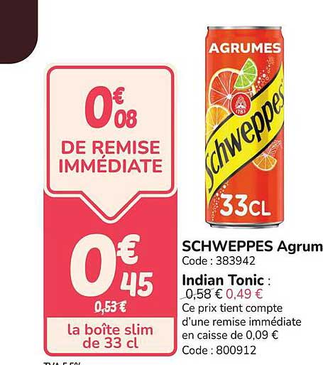 SCHWEPPES Agrum Indian Tonic