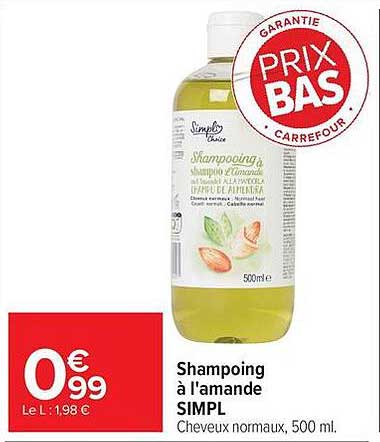 Shampoing à l'amande SIMPL