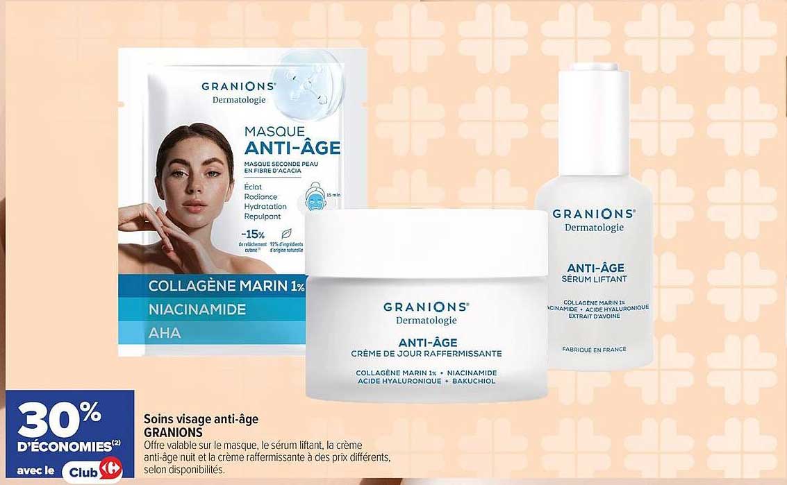 Soins visage anti-âge GRANIONS