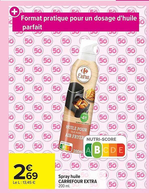 Spray huile CARREFOUR EXTRA 200 ml.