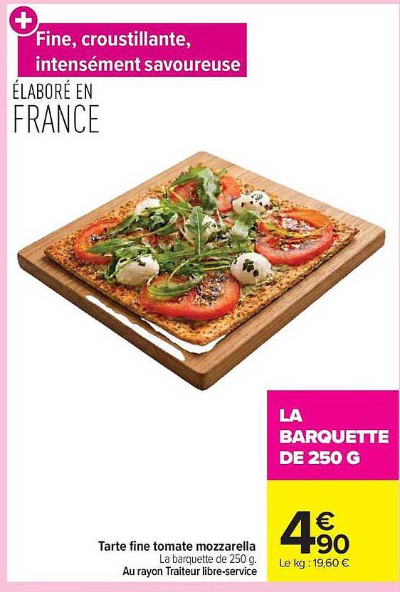 Tarte fine tomate mozzarella
