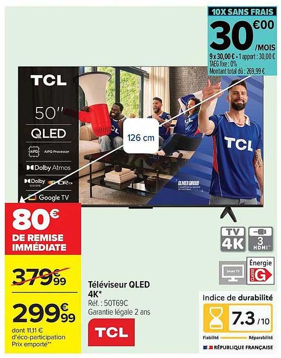 TCL 50" QLED 4K*
