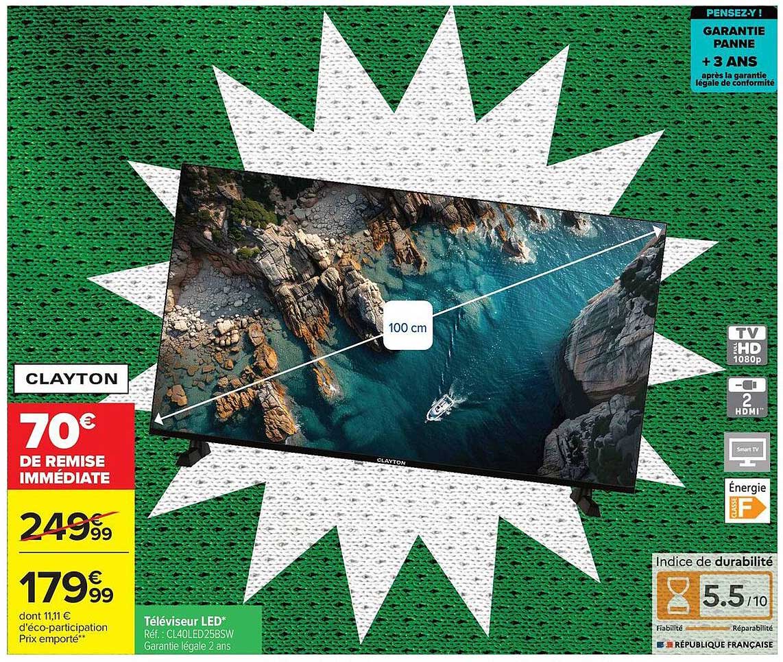 TÉLÉVISEUR LED*