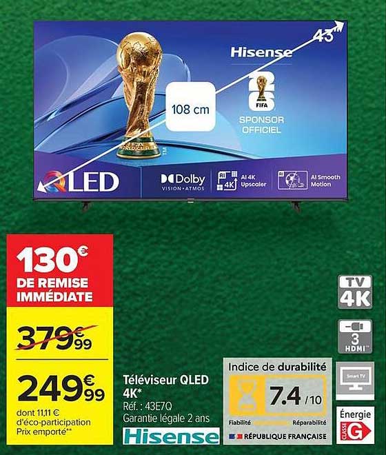 Téléviseur QLED 4K*