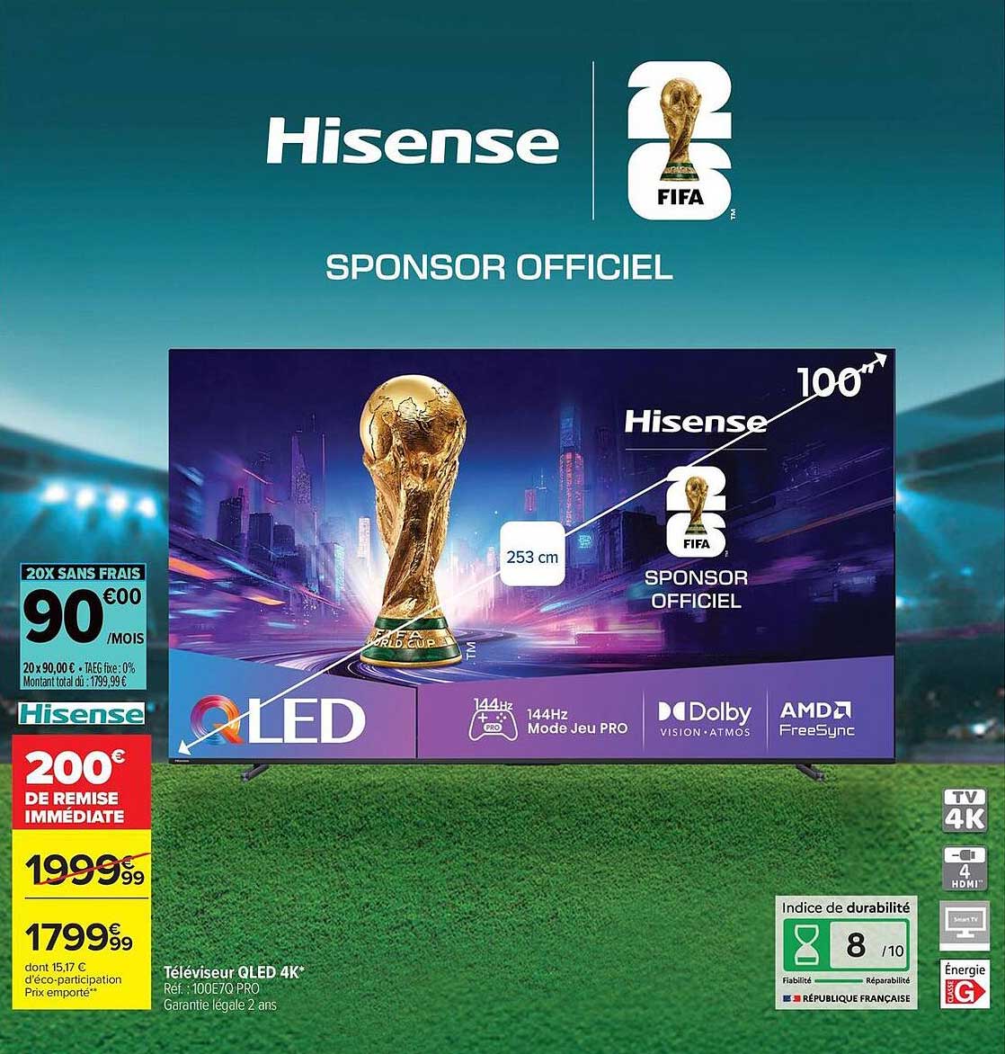 Téléviseur QLED 4K*