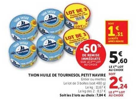 THON HUILE DE TOURNESOL PETIT NAVIRE