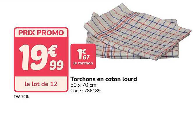 Torchons en coton lourd