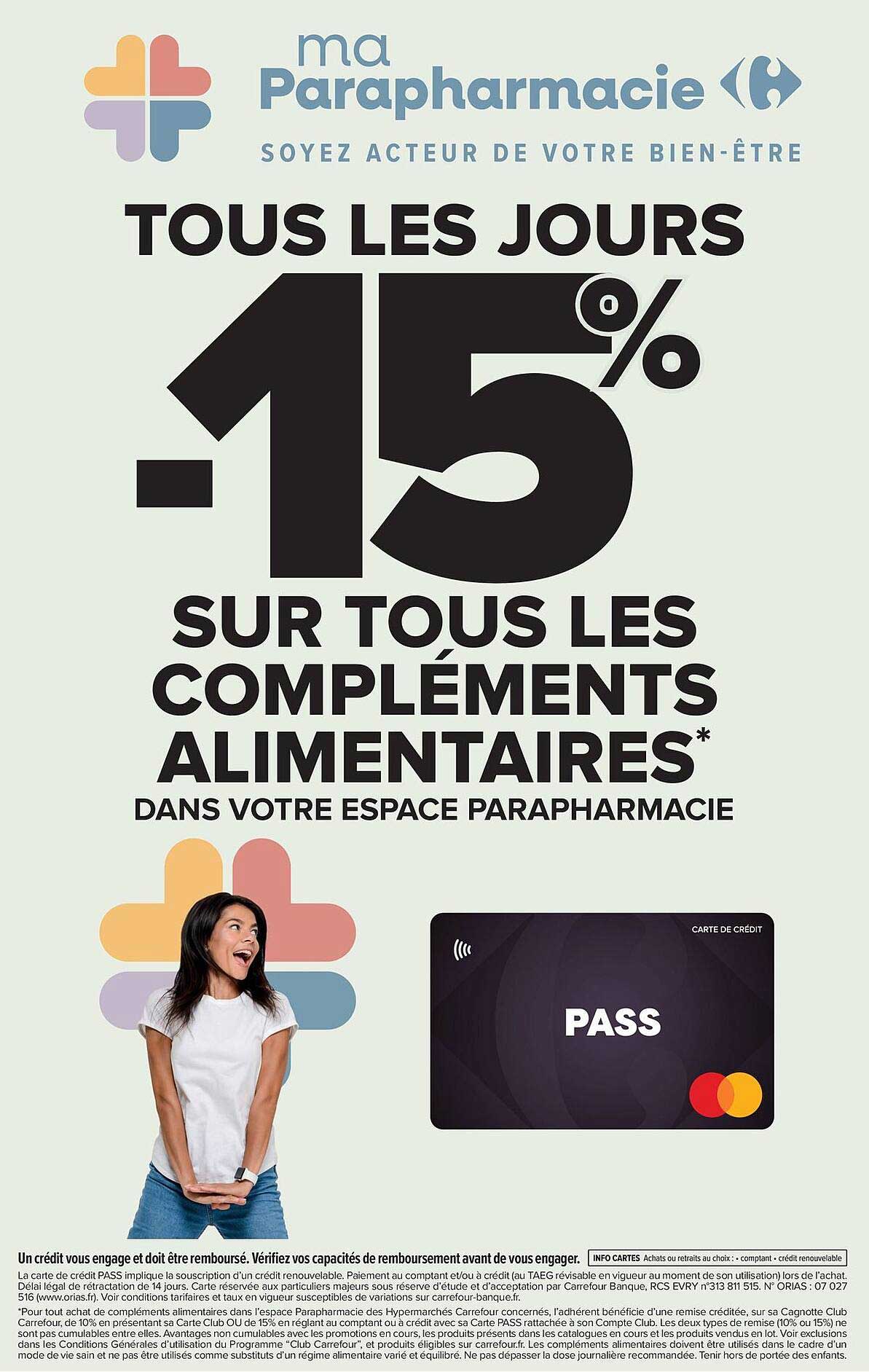 TOUS LES JOURS -15% SUR TOUS LES COMPLÉMENTS ALIMENTAIRES* DANS VOTRE ESPACE PARAPHARMACIE