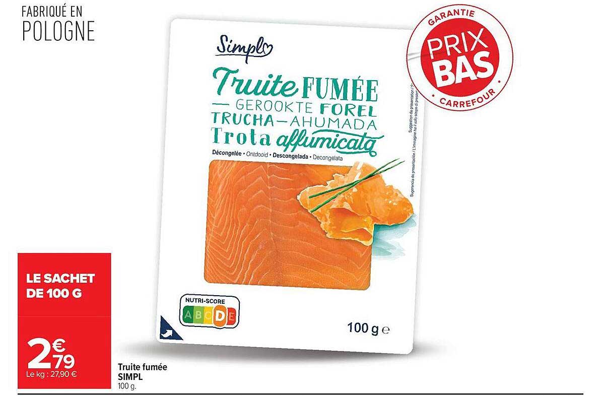 Truite fumée SIMPL 100 g