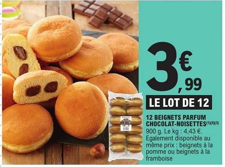 12 BEIGNETS PARFUM CHOCOLAT-NOISETTES