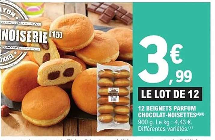 12 BEIGNETS PARFUM CHOCOLAT-NOIX DE CAJOU LE LOT DE 12