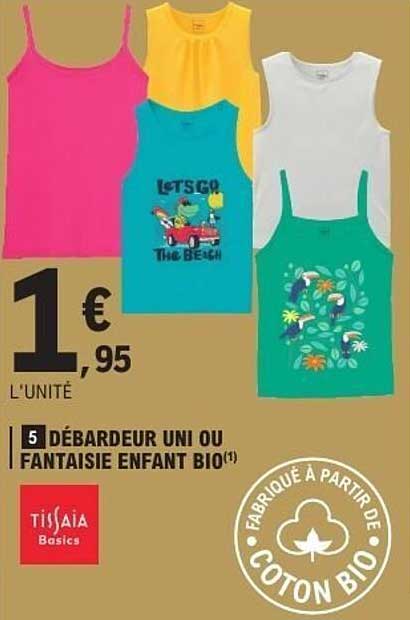 5 DÉBARDEUR UNI OU FANTAISIE ENFANT BIO