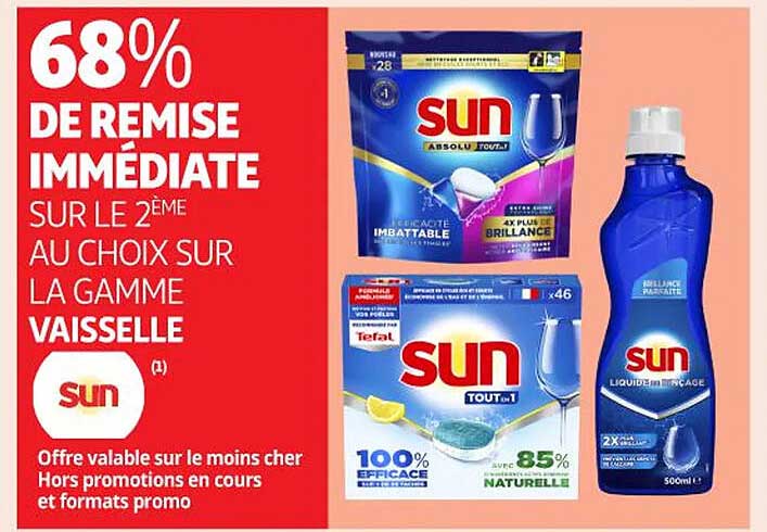 68% DE REMISE IMMÉDIATE SUR LE 2ᵉ AU CHOIX SUR LA GAMME VAISSELLE