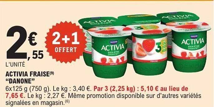 ACTIVIA FRAISE "DANONE"