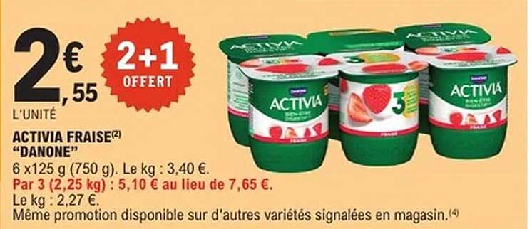 ACTIVIA FRAISE "DANONE"