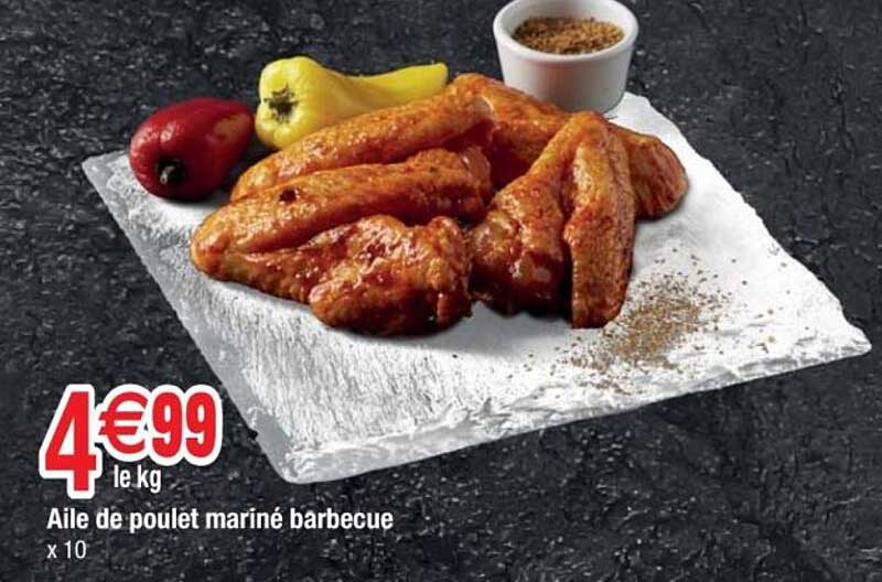Aile de poulet mariné barbecue x 10