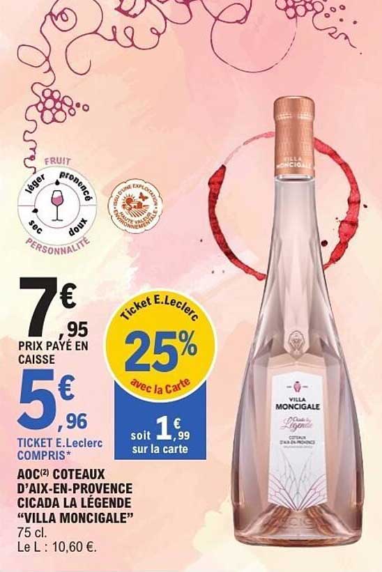 AOC Coteaux d'Aix-en-Provence Cicada La Légende "Villa Moncigale" 75 cl