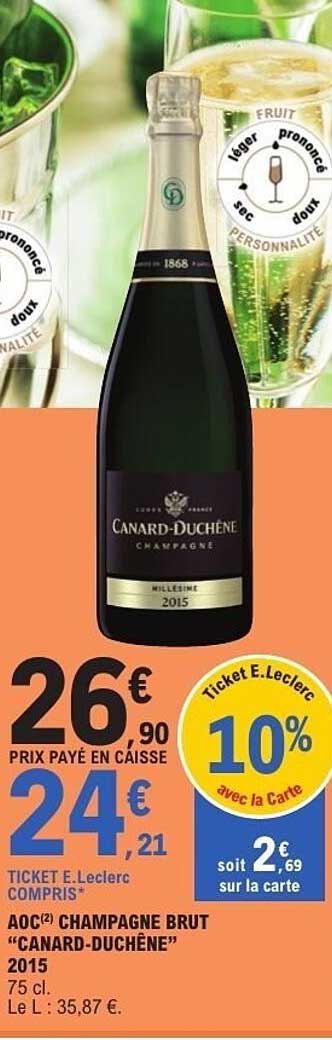 AOC(2) CHAMPAGNE BRUT “CANARD-DUCHÊNE” 2015