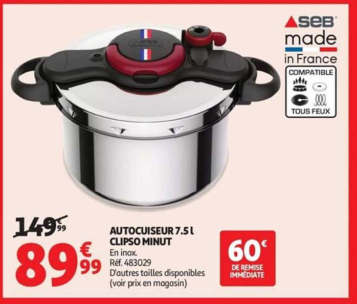 AUTOCUISEUR 7.5 L CLIPO MINUT