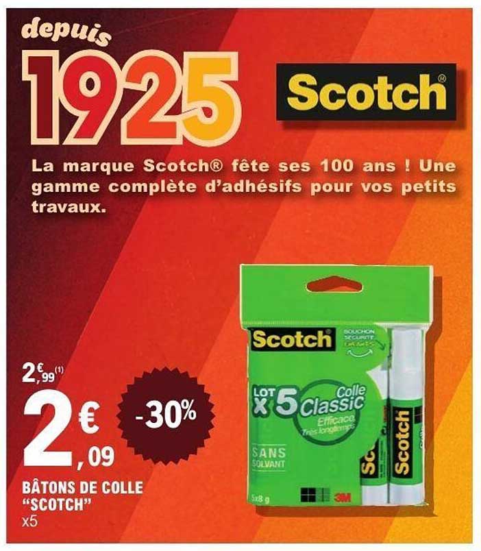 BÂTONS DE COLLE “SCOTCH” x5