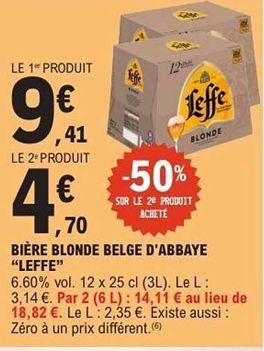 BIÈRE BLONDE BELGE D'ABBEYE “LEFFE”