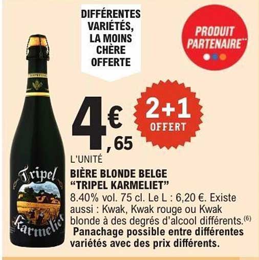 BIÈRE BLONDE BELGE "TRIPEL KARMELIET"