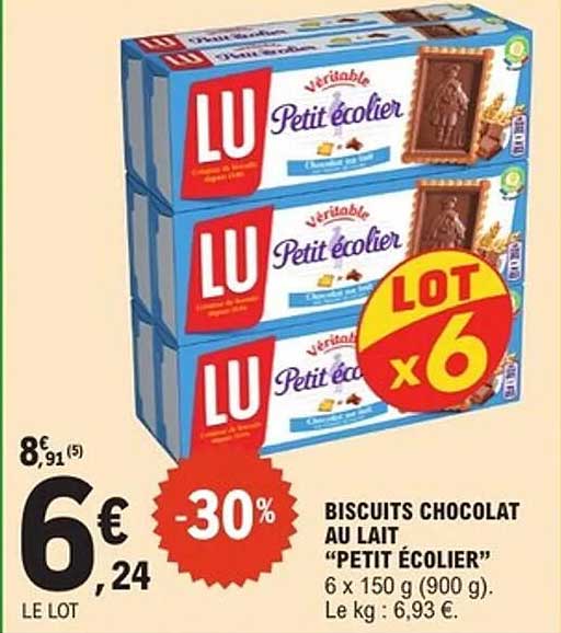 BISCUITS CHOCOLAT AU LAIT "PETIT ÉCOLIER"