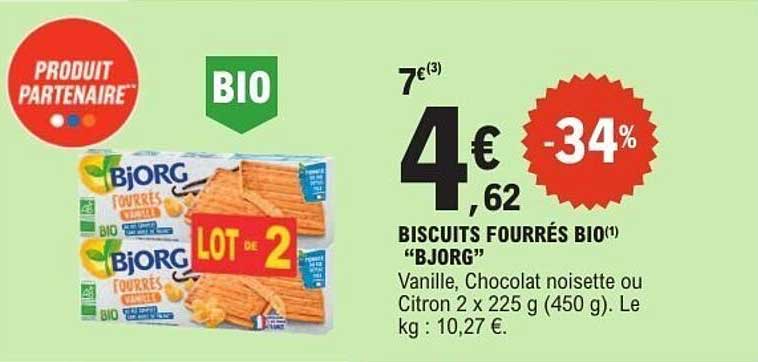 BISCUITS FOURRÉS BIO "BJORG"