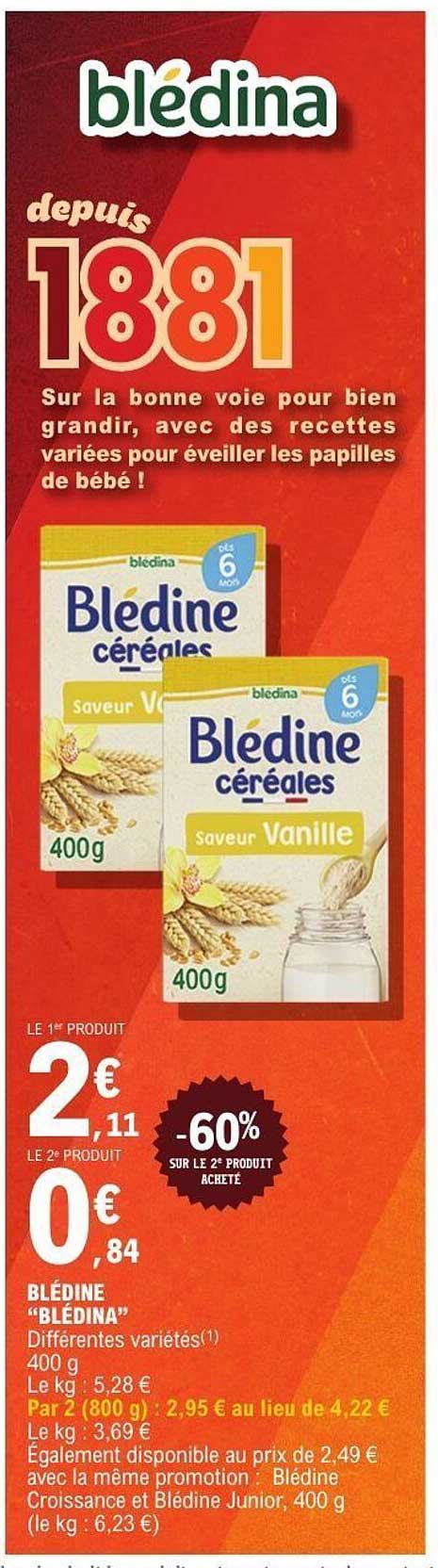 Bledine Céréales Saveur Vanille - Offre Spéciale !