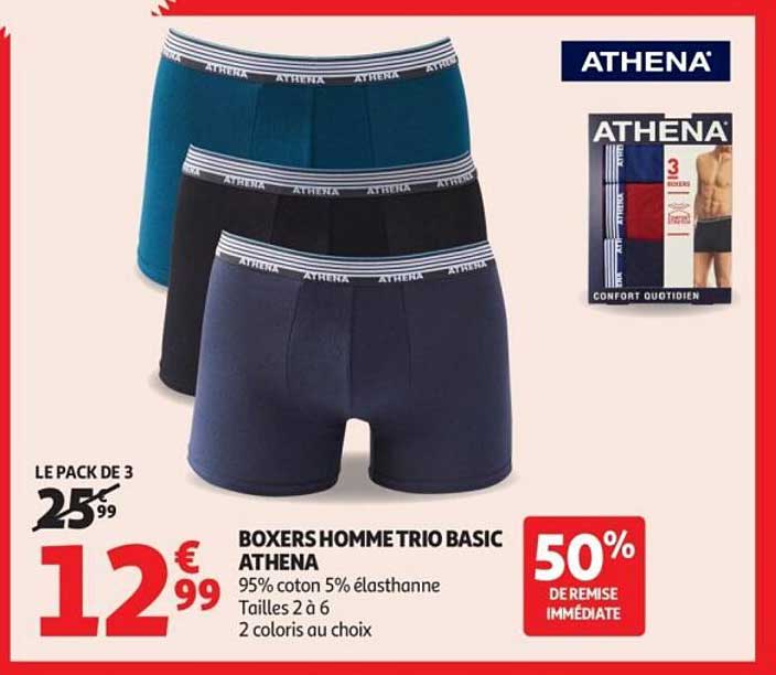 BOXERS HOMME TRIO BASIC ATHENA