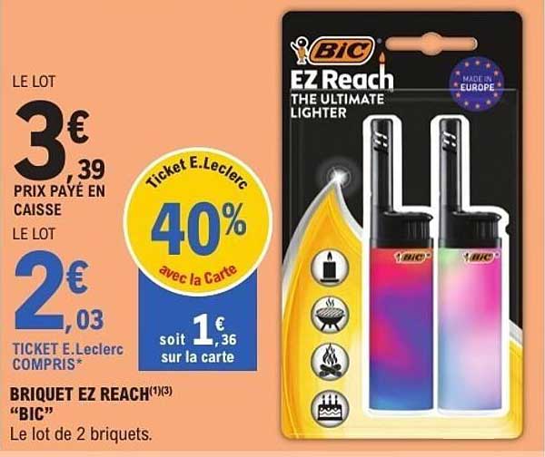 BRIQUET EZ REACH "BIC"