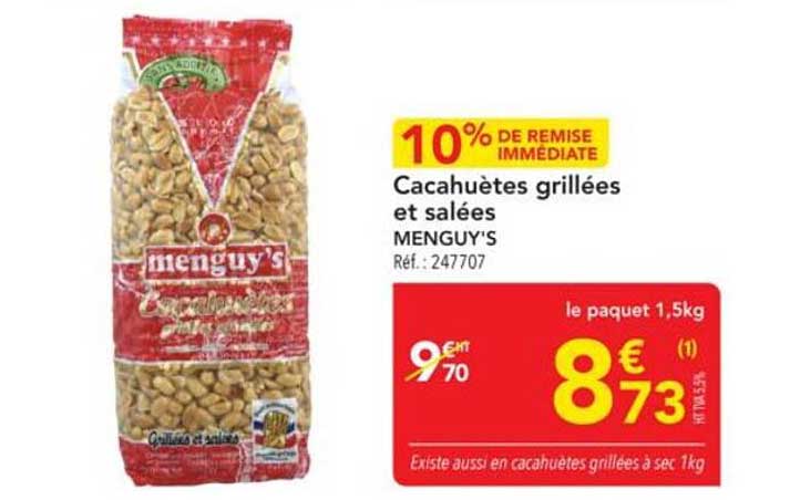 Cacahuètes grillées et salées