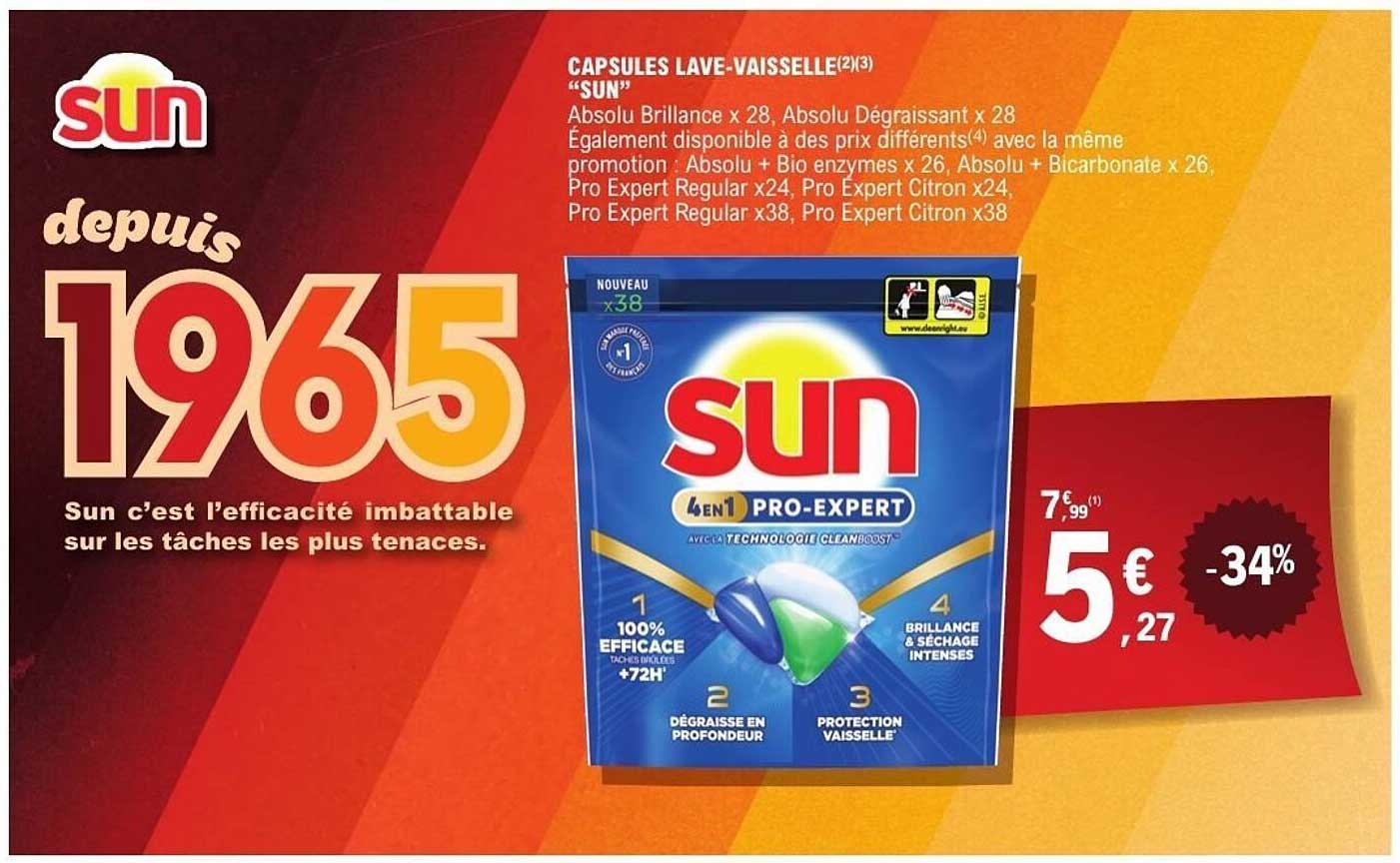 CAPSULES LAVE-VAISSELLE "SUN"
