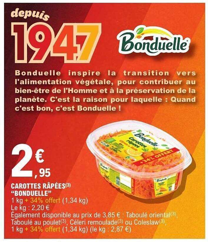 CAROTTES RÂPÉES "BONDUELLE"