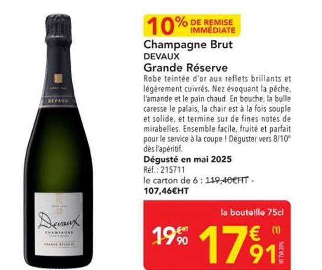 Champagne Brut DEVAUX Grande Réserve
