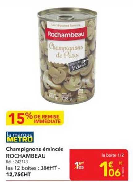 Champignons émincés ROCHAMBEAU