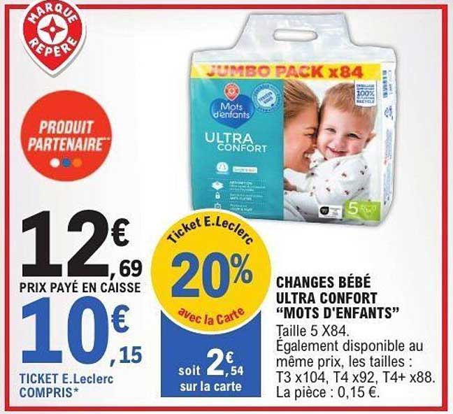 CHANGES BÉBÉ ULTRA CONFORT "MOTS D'ENFANTS"
