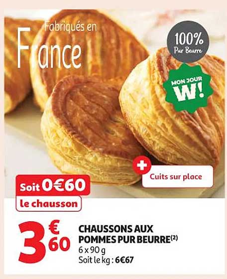 CHAUSSONS AUX POMMES PUR BEURRE