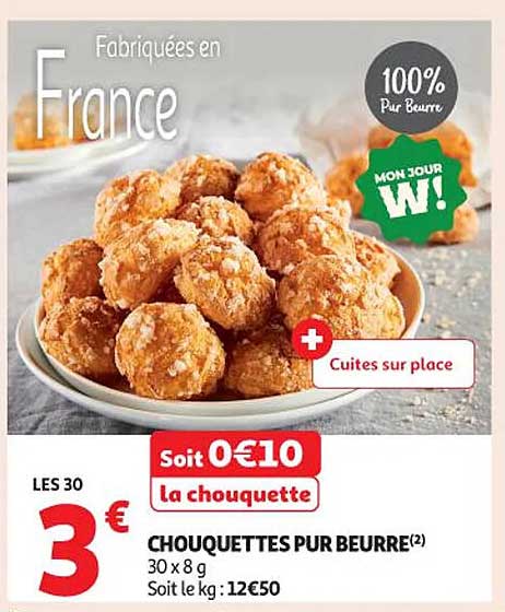 CHOUQUETTES PUR BEURRE