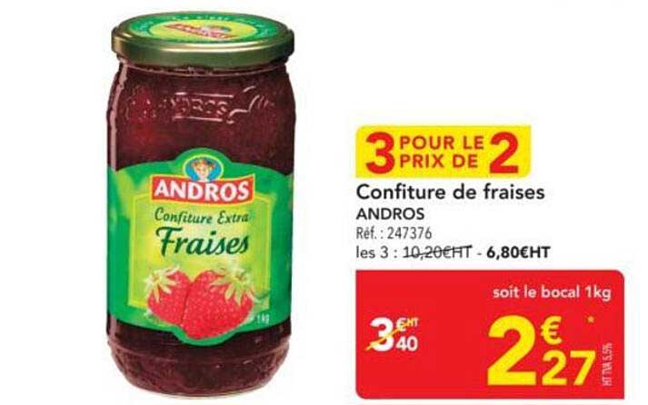 Confiture de fraises ANDROS
