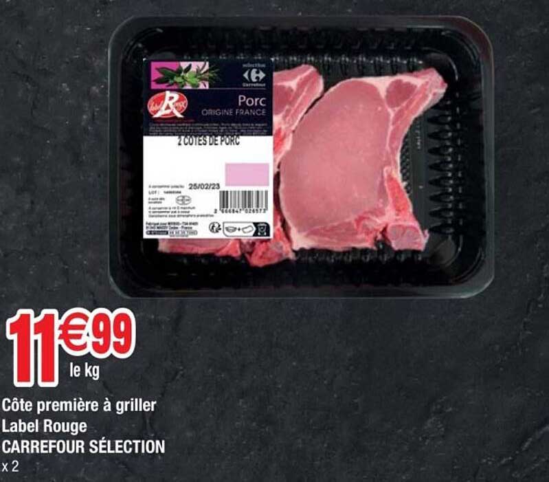 Côte première à griller Label Rouge