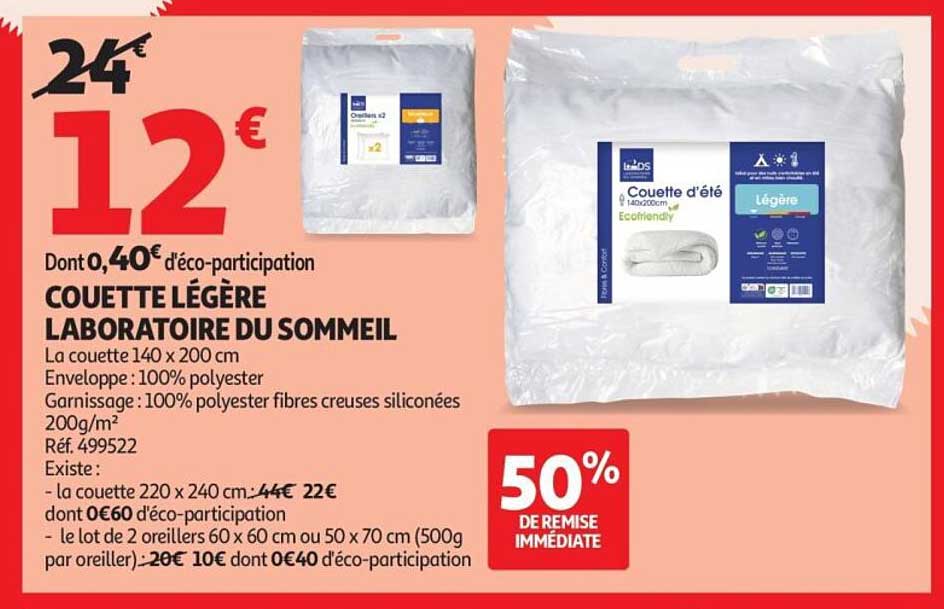 COUETTE LÉGÈRE LABORATOIRE DU SOMMEIL