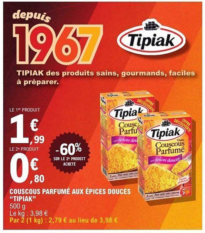 COUSCOUS PARFUMÉ AUX ÉPICES DOUCES "TIPIAK"