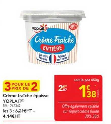 Crème fraîche épaisse YOPLAIT
