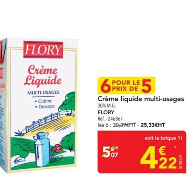 Crème liquide multi-usages 30% M.G.