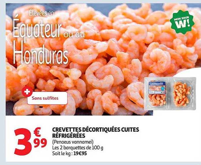 CREVETTES DÉCORTIQUÉES CUITES RÉFRIGÉRÉES