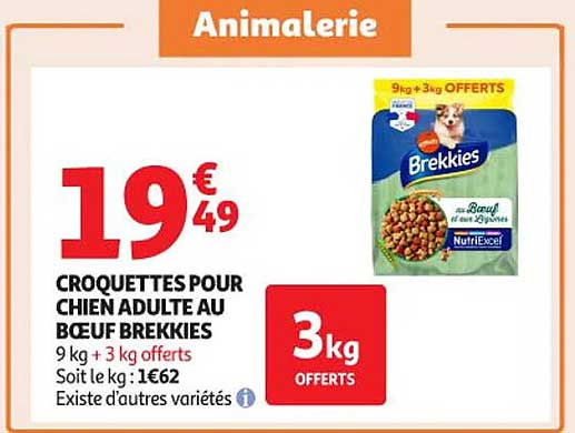 Croquettes pour chien adulte au bœuf Brekkies