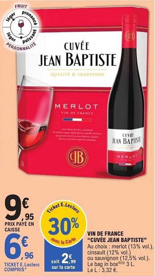 CUVÉE JEAN BAPTISTE - MERLOT