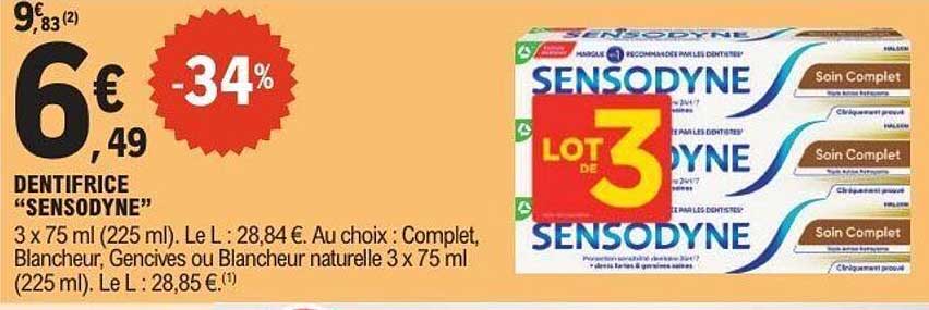 DENTIFRICE “SENSODYNE”